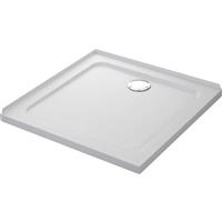 Mira Flight Safe Square Shower Tray 900 x 900mm 2 Upstands in White Acrylic Stone Resin