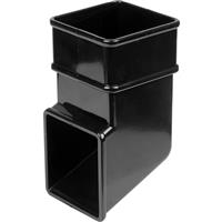Aquaflow 65mm Square Shoe in Black PVCU