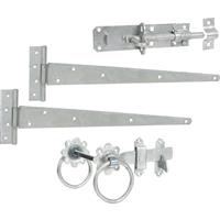 GateMate Side Gate Kit 450mm Bright Zinc in Silver Steel
