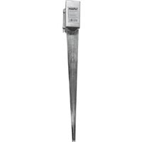 Powapost Galvanised Drive-In Fence Post Spike 75 x 75 x 600mm (2 Pack) Galvanised Mild Steel