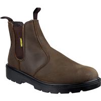 Amblers Safety FS128 Hardwearing Pull On Safety Dealer Boots in Brown