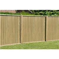 Forest Garden Pressure Treated Vertical Tongue and Groove Fence Panel 6' x 6' (3 Pack) in Natural Timber