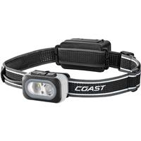 Coast RL20R Focusing Rechargeable Head Torch with Rear Safety Light 1000lm in Black ABS With Elasticated Headband