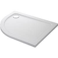 Mira Flight Low Offset Quadrant Shower Tray 1000 x 800mm RH in White Acrylic Stone Resin
