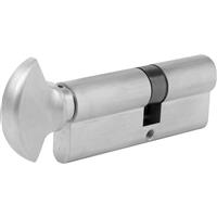 ERA 6 Pin Euro Thumbturn Cylinder 35-45mm Satin Nickel in Silver