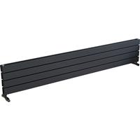 Ximax Oxford Duo Horizontal Designer Radiator 295 x 1800mm 3314Btu in Anthracite Steel