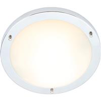 Spa Lighting Delphi Flush LED Bathroom Ceiling Light IP44 18W 900lm 4000K in Chrome