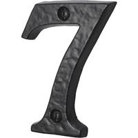 Old Hill Ironworks Door Numeral Number 7 in Black Cast Iron