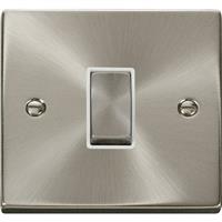 Click Deco Satin Switch 10A 1 Gang 2 Way in Chrome Stainless Steel