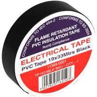 Unbranded Insulation Tape 19mm x 33m in Black Steel