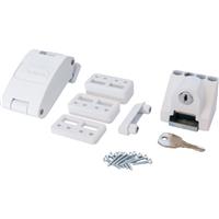 Jackloc Titan Window Restrictor in White Steel