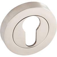 Eclipse Euro Escutcheon Brushed in Nickel Zinc