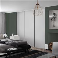 Spacepro Classic 3 Door Sliding Wardrobe Kit Dove 2216 x 2260mm in Grey Steel/MFC