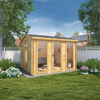 Mercia Kielder Log Cabin - 19mm 3.5m x 3m in Natural Timber