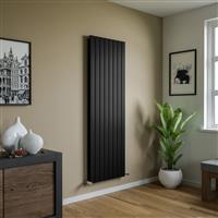 Ximax Oxford Duo Designer Radiator 1800 x 595mm 5369Btu in Black Steel