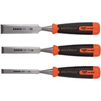 Bahco Ergo Split-proof Chisel Set (3 Piece) in Black Steel