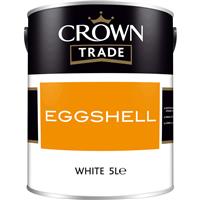 Crown Trade Eggshell Paint 5L in White