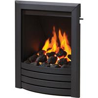 Be Modern Flare Deepline Slide Control Gas Fire 16" Inlet - Fascia in Black Steel