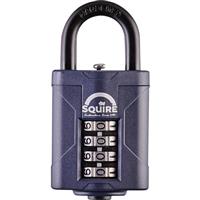 Squire Combination Weatherproof Padlock 40 x 6 x 20mm in Blue Die Cast Zinc Alloy