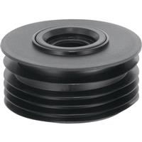 McAlpine 4"/110mm Drain Connector Soil to Waste Reducer 2" DC3-BL in Black Plastic