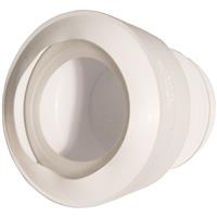 McAlpine Macfit WC Straight Connector 31/2"/90mm MAC-3 in White Rubber