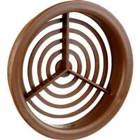 Unbranded Single Round Soffit Vent in Brown Plastic