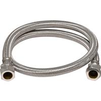 Unbranded Flexible Connector 15 x 15mm 10mm Bore x 900mm in Chrome Brass