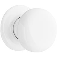 Designer Levers Porcelain Mortice Knob 60mm (Pair) in White