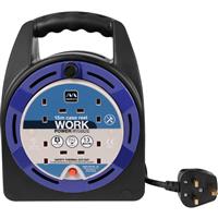 Masterplug 4 Socket 13A Case Cable Reel 15m 240V