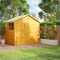 Powersheds Power Apex Shed 6' x 8' in Natural Timber