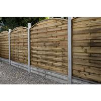 Forest Garden Pressure Treated Decorative Dome Top Fence Panel 6' x 6' (3 Pack) in Natural Timber