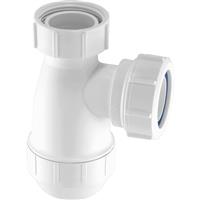 McAlpine E10 Shallow Bottle Trap 1 1/4" in White Plastic