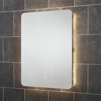 Sensio Reagan LED Backlit Bathroom Mirror With Shaver Socket CCT 800 x 600mm