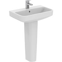Ideal Standard i. life Compact Basin and Pedestal 60cm 1 Tap Hole in White Ceramic