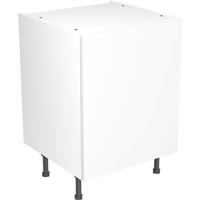 Kitchen Kit Flatpack Slab Kitchen Cabinet Base Unit Super Gloss 600mm in White MFC