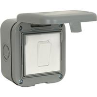 BG IP55 Switch 1 Gang 10AX in Grey