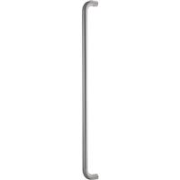 Eclipse D Shape Pull Handle Satin 600x19mm in Silver Stainless Steel