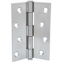 Perry Grade 7 Button Tip Fire Door Hinge 100mm Polished (2 Pack) in Chrome Steel