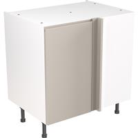 Kitchen Kit Flatpack J-Pull Kitchen Cabinet Base Blind Corner Unit Ultra Matt 800mm in Light Grey MFC