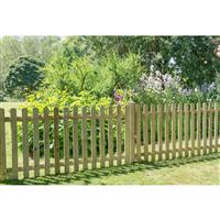 Forest Garden Pressure Treated Heavy Duty Pale Fence Panel 6' x 3' (5 Pack) in Natural Timber
