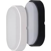 Integral LED Tough Shell Compact Oval Bulkhead IP65 10W 1000lm 3CCT in White And Black Trims Polycarbonate