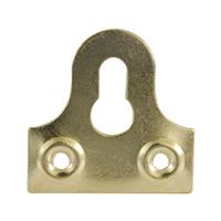 Mirror Plate Slotted 32mm (10 Pack) in Brass