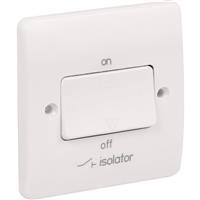 MK Fan Isolator Switch 3 Pole 10A in White Plastic