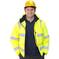 Unbranded Men's Hi Vis Bomber Jacket in Yellow