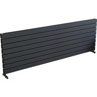 Ximax Oxford Duo Horizontal Designer Radiator 595 x 1800mm 5922Btu in Anthracite Steel