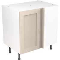 Kitchen Kit Flatpack Shaker Kitchen Cabinet Base Blind Corner Unit Ultra Matt 800mm in Cashmere MFC
