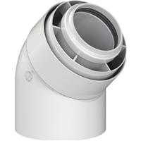 Viessmann Vitodens Flue Bend 45deg (2 Pack) in White