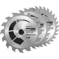 Toolpak TCT Circular Saw Blades 150 x 20mm (3 Pack) Steel