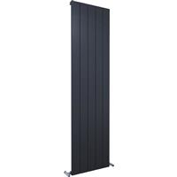 Kudox AluLite Flat Aluminium Designer Radiator 1800 x 470mm 3897Btu in Black