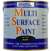 Bedec Multi Surface Paint Soft Matt 2.5L in Black Plastic